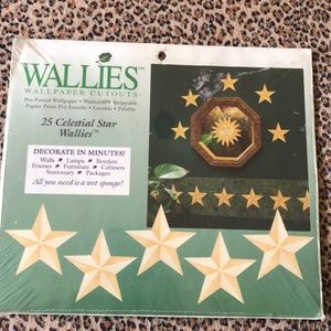 NWT Wallies wallpaper cutout 25 celestial stars